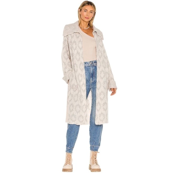 Free People Like a Diamond Wool Blend Open Front Sweater Cardigan Size XS Women